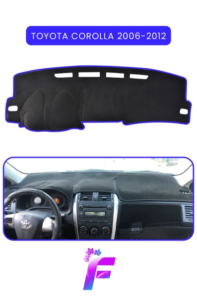 MİRCEM TOYOTA COROLLA (2006-2012) Araca Özel Torpido Örtüsü | Ön Göğüs Kılıfı | Tam Koruma | Kaymaz | B35 Mavi ürün görseli 1