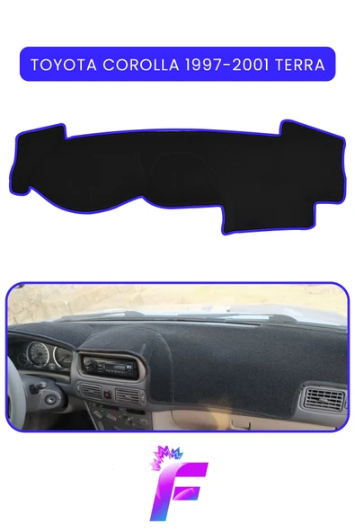 MİRCEM TOYOTA COROLLA TERRA (1997-2001)  Torpido Örtüsü | Güneşten Korur | Kolay Montaj | Tam Uyum | B23 Mavi ürün görseli 1