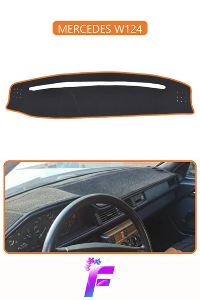 MİRCEM MERCEDES W124 Uyumlu Torpido Örtüsü | Yansıma Önleyici | Kolay Montaj | Tam Koruma | H4 Kahverengi ürün görseli 1