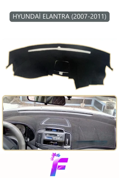 MİRCEM HYUNDAİ ELANTRA (2007-2011) Uyumlu Torpido Örtüsü | Yansıma Önleyici | Hızlı Montaj | Koruma | G14 Gri ürün görseli 1