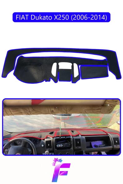 MİRCEM FIAT DUCATO (2006-2014) Torpido Örtüsü | Güneşten Korur | Kolay Montaj | Tam Uyum | Tam Koruma | E53 Mavi ürün görseli 1