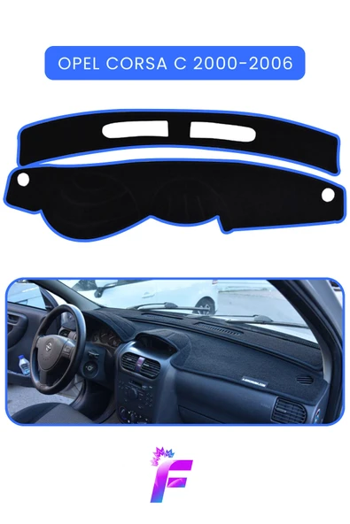 MİRCEM OPEL CORSA C (2000-2006) Torpido Örtüsü | Güneşten Korur | Kolay Montaj | Tam Uyum | Tam Koruma |T41 Mavi ürün görseli 1