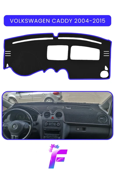 MİRCEM VOLKSWAGEN CADDY (2004-2015) Araca Özel Torpido Örtüsü | Ön Göğüs Kılıfı | Tam Koruma |B77 Mavi ürün görseli 1
