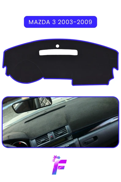 MİRCEM MAZDA 3 (2003-2009) Uyumlu Torpido,Panel Örtüsü | Hızlı ve Kolay Montaj | Kaymaz Tasarım | TD29 Mavi ürün görseli 1