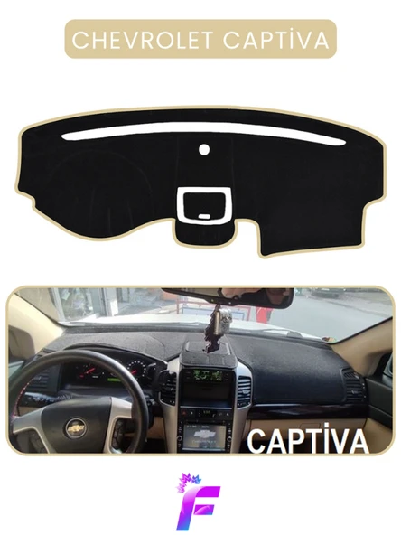 MİRCEM CHEVROLET CAPTİVA (2008-2011) Torpido Kılıfı | Yansıma ve Isı Engeller| Kolay Montaj | TA19 Bej ürün görseli 1