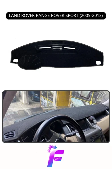 MİRCEM LAND ROVER RANGE ROVER SPORT (2005-2013) Uyumlu Torpido Örtüsü | Kolay Montaj | G84 Siyah ürün görseli 1
