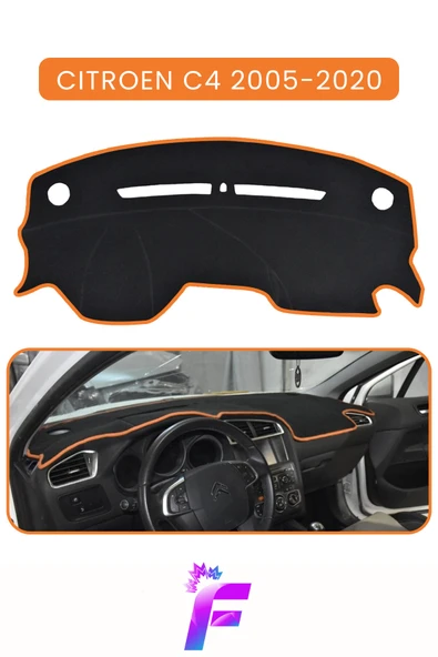 MİRCEM CITROEN C4 (2005-2020) Uyumlu Ön Göğüs Koruma | Hızlı  Montaj | Kaymaz Tasarım | Tam Uyum | D76 Kahverengi ürün görseli 1