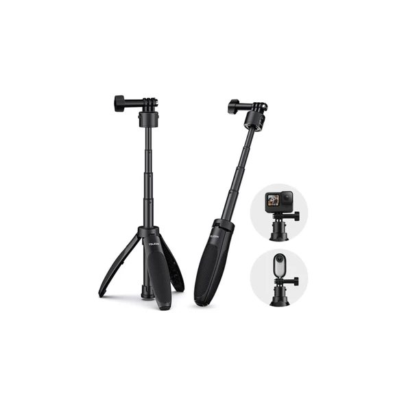 Telesin Mini Tripod Selfie Stick (40CM) - Resim 2