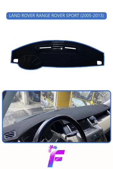 MİRCEM LAND ROVER RANGE ROVER SPORT (2005-2013) Uyumlu Torpido Örtüsü | Kolay Montaj | G83 Mavi ürün görseli 1