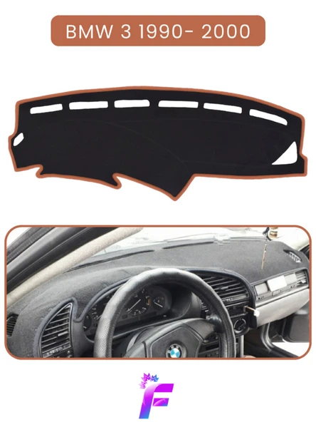 MİRCEM BMW E36 (1990-2000) Uyumlu Ön Göğüs Örtüsü | Yansıma Önleyici | Kolay Montaj | Oto Aksesuar | TA4 Kahverengi ürün görseli 1