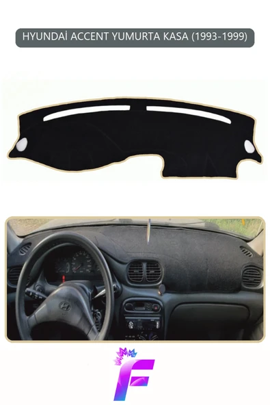 MİRCEM HYUNDAİ ACCENT YUMURTA KASA (1993-1999) Torpido Örtüsü | Güneşten, Isıdan, Çatlamadan Korur | G2 Gri ürün görseli 1