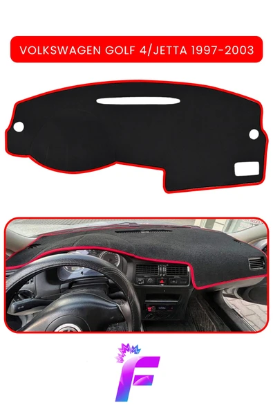 MİRCEM VOLKSWAGEN JETTA (1997-2003) Torpido Örtüsü | Araca Özel Üretim | Kolay Montaj | Tam Uyum| B93 Kırmızı ürün görseli 1