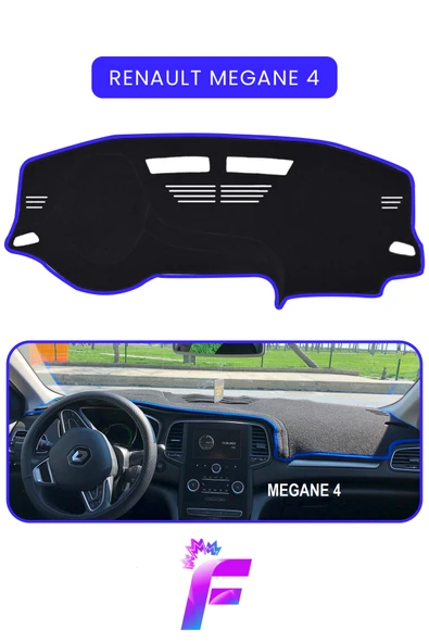 MİRCEM RENAULT Megane 4 Araca Özel Torpido Örtüsü | Ön Göğüs Kılıfı | Tam Koruma | Oto Aksesuar | A65 Mavi ürün görseli 1