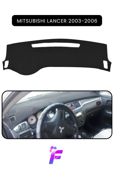 MİRCEM MITSUBISHI LANCER (2003-2006) Uyumlu Torpido Örtüsü | Çatlama ve Isıya Karşı Tam Koruma | TD78 Siyah ürün görseli 1