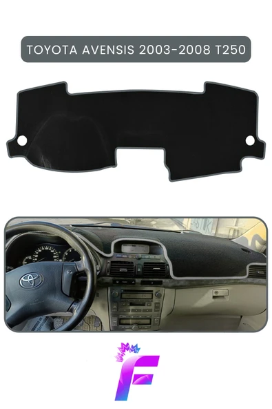 MİRCEM TOYOTA AVENSİS T250 (2003-2008) Uyumlu Torpido Örtüsü | Çatlama ve Isıya Karşı Tam Koruma | B8 Gri ürün görseli 1