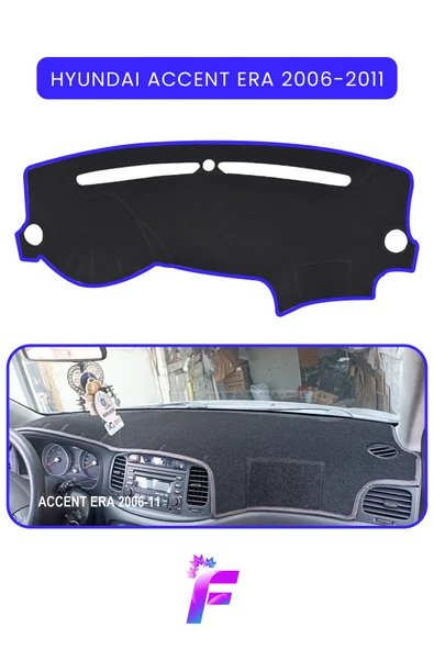 MİRCEM HYUNDAİ ACCENT ERA (2006-2011) Torpido Kılıfı | Yansıma Engeller| Kolay Montaj | Oto Aksesuar | TC47 Mavi ürün görseli 1