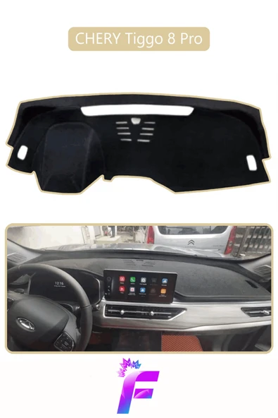 MİRCEM CHERY TİGGO 8 Pro Torpido Örtüsü | Güneşten, Isıdan, Çatlamadan Korur | Tam Uyum | D43 Bej ürün görseli 1