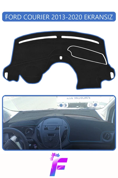 MİRCEM FORD COURIER EKRANSIZ (2013-2020) Torpido Örtüsü | Güneşten Korur | Kolay Montaj | Tam Uyum | E77 Mavi ürün görseli 1