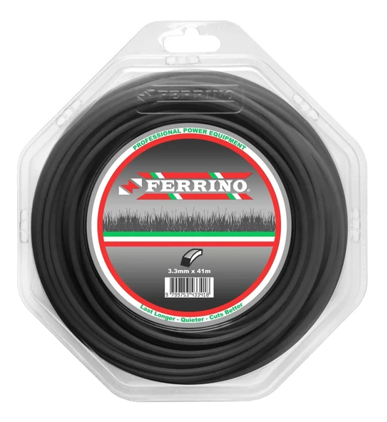 Ferrino 4 Köşe 3.30Mm Siyah Motorlu Tırpan Misinası 41 m ürün görseli 1