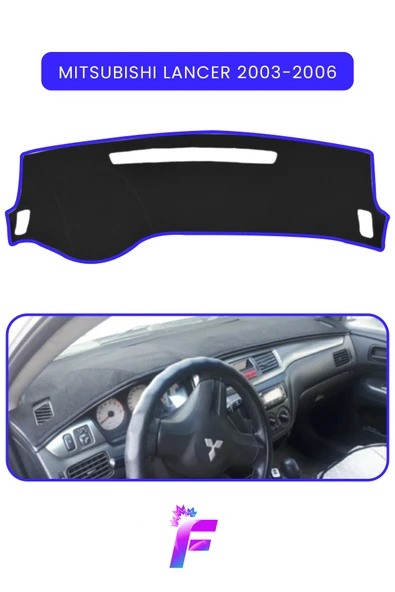 MİRCEM MITSUBISHI LANCER (2003-2006) Uyumlu Torpido Örtüsü | Çatlama ve Isıya Karşı Tam Koruma | TD77 Mavi ürün görseli 1