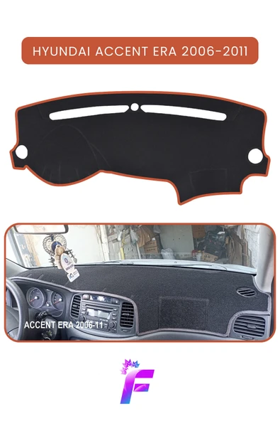 MİRCEM HYUNDAİ ACCENT ERA (2006-2011) Torpido Kılıfı | Yansıma Engeller| Kolay Montaj | Oto Aksesuar | TC46 Kahverengi ürün görseli 1