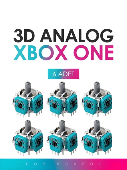 6 Adet Xbox Series S X One 3D Analog Joystick Motor Kol Tamir Yedek Parça ürün görseli 1