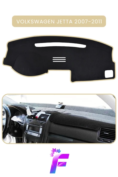 MİRCEM VOLKSWAGEN JETTA (2007-2011) Torpido Örtüsü | Güneşten, Isıdan, Çatlamadan Korur | Tam Uyum | C13 Bej ürün görseli 1