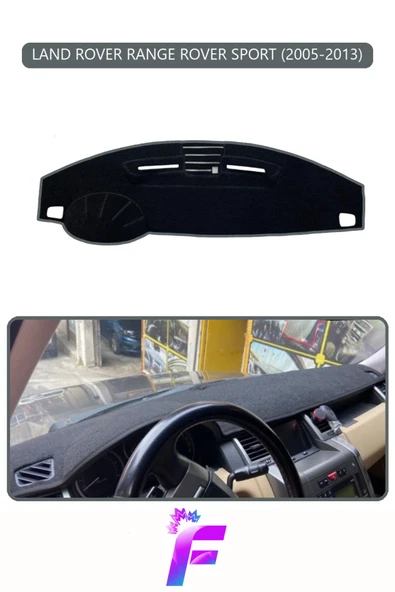 MİRCEM LAND ROVER RANGE ROVER SPORT (2005-2013) Uyumlu Torpido Örtüsü | Kolay Montaj | G80 Gri ürün görseli 1