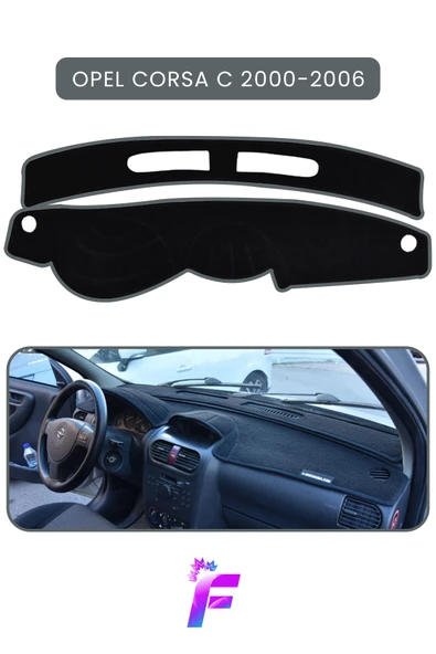 MİRCEM OPEL CORSA C (2000-2006) Torpido Örtüsü | Güneşten Korur | Kolay Montaj | Tam Uyum | Tam Koruma |T38 Gri ürün görseli 1
