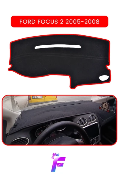 MİRCEM FORD FOCUS 2 (2005-2008) Torpido Koruyucu | Güneş ve Yansımaya Karşı Kalkan | Tam Koruma | TB81 Kırmızı ürün görseli 1