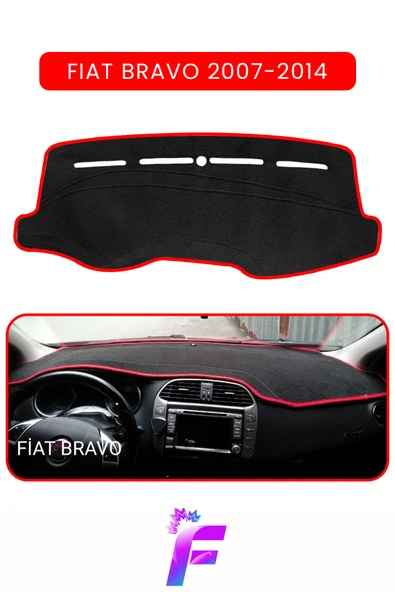 MİRCEM FIAT BRAVO (2007-2014) Araca Özel Torpido Örtüsü | Ön Göğüs Kılıfı | Tam Koruma | Oto Aksesuar | E27 Kırmızı ürün görseli 1
