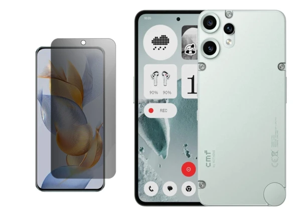 CMF Phone 2 Pro ile Uyumlu Mat Hayalet (Privacy) 9H Kırılmaz Nano Ekran Koruyucu ürün görseli 1