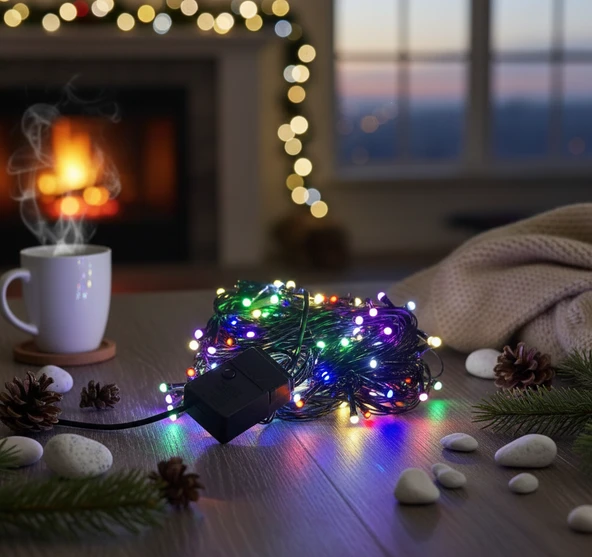 LED Damla Uçlu RGB Dekoratif Işık 10 Metre 100 ürün görseli 1