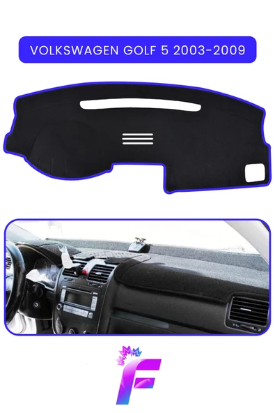 MİRCEM VOLKSWAGEN GOLF 5 (2003-2009) Torpido Örtüsü | Güneşten, Isıdan, Çatlamadan Korur | Tam Uyum | C5 Mavi ürün görseli 1