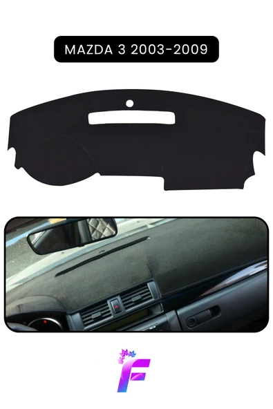 MİRCEM MAZDA 3 (2003-2009) Uyumlu Torpido,Panel Örtüsü | Hızlı ve Kolay Montaj | Kaymaz Tasarım | TD30 Siyah ürün görseli 1