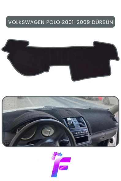 MİRCEM VOLKSWAGEN POLO (2001-2009) Araca Özel Torpido Örtüsü | Ön Göğüs Kılıfı | Tam Koruma | Tam Uyum |C38 Gri ürün görseli 1