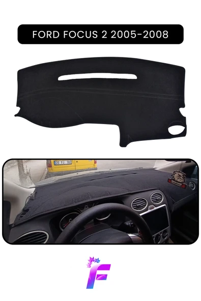 MİRCEM FORD FOCUS 2 (2005-2008) Torpido Koruyucu | Güneş ve Yansımaya Karşı Kalkan | Tam Koruma | TB84 Siyah ürün görseli 1