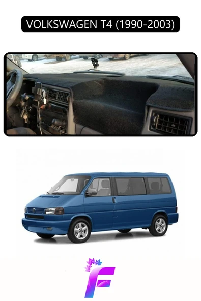 MİRCEM VOLKSWAGEN T4 (1990-2003) Uyumlu Torpido Örtüsü | Yansıma Önleyici | Hızlı ve Kolay Montaj | L6 Siyah ürün görseli 1