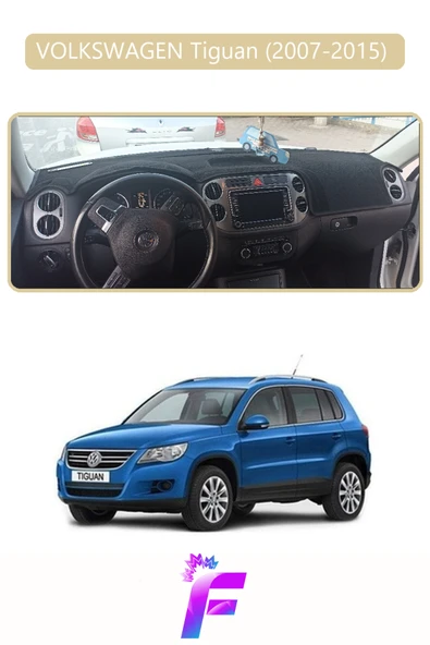 MİRCEM VOLKSWAGEN TİGUAN (2007-2015) Uyumlu Torpido Örtüsü | Yansıma Önleyici | Hızlı ve Kolay Montaj | L7 Bej ürün görseli 1