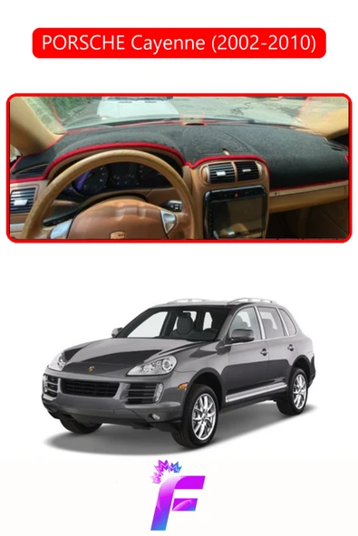 MİRCEM PORSCHE CAYENNE (2002-2010) Torpido Örtüsü | Yansıma Önleyici | Tam Koruma | Hızlı Montaj | J27 Kırmızı ürün görseli 1