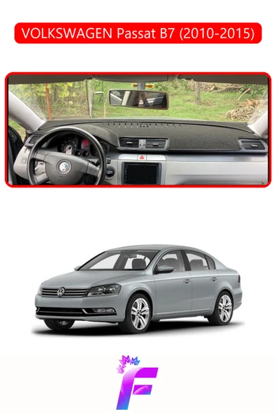 MİRCEM VOLKSWAGEN PASSAT B7 (2010-2015) Uyumlu Torpido Örtüsü | Yansıma Önleyici | Hızlı Montaj | K93 Kırmızı ürün görseli 1