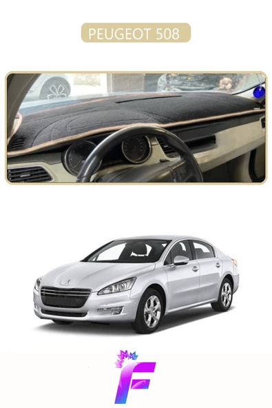 MİRCEM PEUGEOT 508 (2010-2018) Uyumlu Torpido Örtüsü | Yansıma Önleyici | Tam Koruma | Kolay Montaj | H91 Bej ürün görseli 1