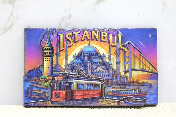 Ahşap İstanbul Temalı Magnet - Model 13 ürün görseli 1