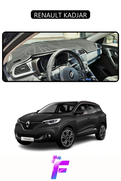 MİRCEM RENAULT KADJAR (2015-2018) Uyumlu Torpido Örtüsü | Yansıma Önleyici | Tam Koruma | Hızlı Montaj |J78 Siyah ürün görseli 1