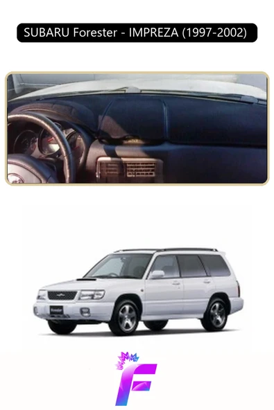 MİRCEM SUBARU FORESTER / IMPREZA (1997-2002) Uyumlu Torpido Örtüsü | Yansıma Önleyici | Tam Koruma | K42 Siyah ürün görseli 1