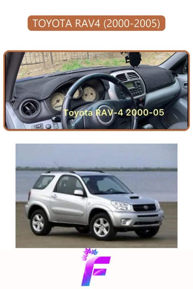 MİRCEM TOYOTA RAV4 (2000-2005) Uyumlu Torpido Örtüsü | Yansıma Önleyici | Tam Koruma | Hızlı Montaj | K58 Kahverengi ürün görseli 1