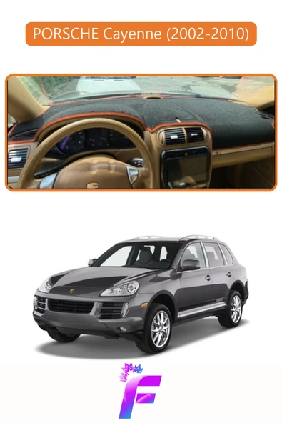 MİRCEM PORSCHE CAYENNE (2002-2010) Torpido Örtüsü | Yansıma Önleyici | Tam Koruma | Hızlı Montaj | J28 Kahverengi ürün görseli 1