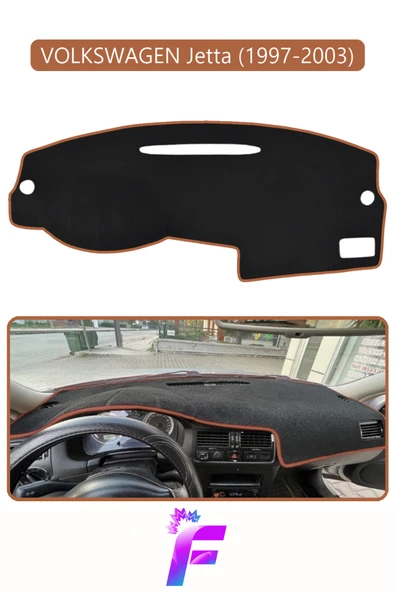 MİRCEM VOLKSWAGEN JETTA (1997-2003) Uyumlu Torpido Örtüsü | Yansıma Önleyici | Koruma | Hızlı Montaj | K88 Kahverengi ürün görseli 1