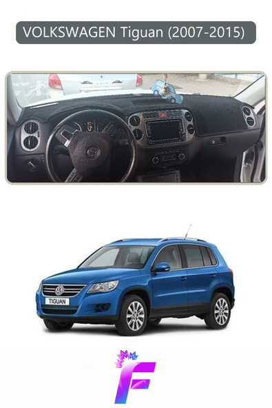 MİRCEM VOLKSWAGEN TİGUAN (2007-2015) Uyumlu Torpido Örtüsü | Yansıma Önleyici | Hızlı ve Kolay Montaj | L8 Gri ürün görseli 1