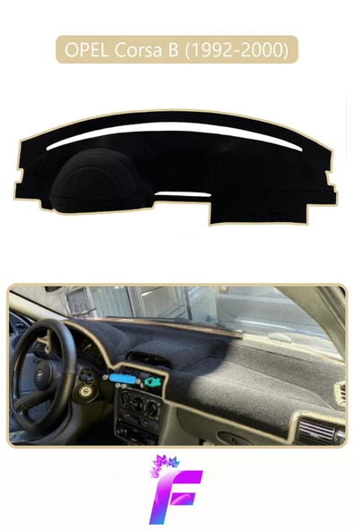 MİRCEM OPEL CORSA B (1992-2000) Uyumlu Torpido Örtüsü | Yansıma Önleyici | Tam Koruma | Kolay Montaj | H73 Bej ürün görseli 1